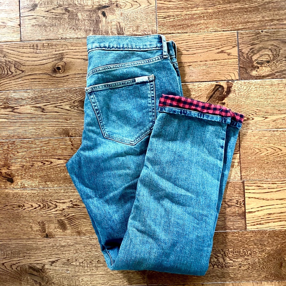 Women’s Eddie Bauer Boyfriend Flannel Lined Jeans